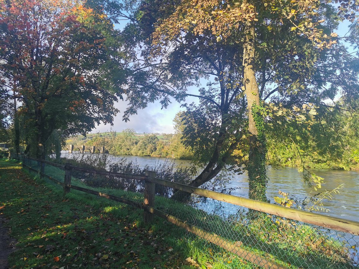 macpLB's tweet image. Ballincollig Regional Park looked great this morning. The Lee had a fairly robust flow over the broken weir. You'd wish the council would fix it.