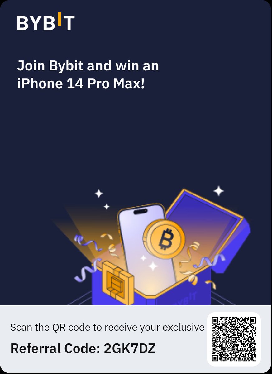 IMCryptosss's tweet photo. Join me at Bybit and win Mystery Boxes together! Open a Mystery Box for a chance to win up to 1 BTC and an iPhone 14 Pro Max worth $1,099. https://t.co/jc1IBS6fEM
https://t.co/jc1IBS6fEM https://t.co/QqWk9PBTIE