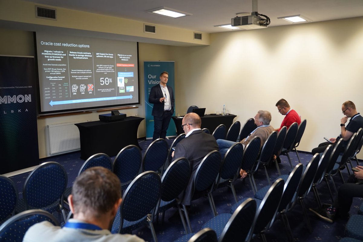 common_polska's tweet photo. 12:20 Sala A
Optymalizacja kosztów utrzymania środowiska
bazodanowego na platformie. IBM Power na
przykładzie baz Oracle
Roman Lada-Grodzicki (IBM)
#commonpolska, #IBM, #tdsynnex, #cloudware, #arrow, #credeexperto, #ibpm, #azframe, #averbit, #goldenore, #simplicity, #boatsystems, https://t.co/0yWWS9mOeh