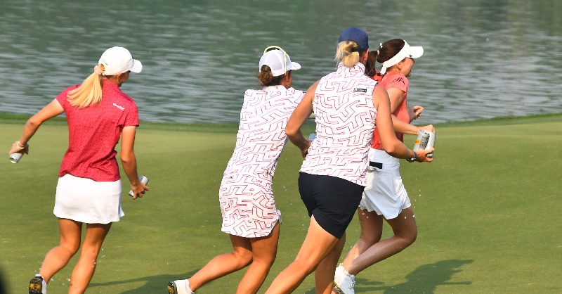 LETgolf's tweet photo. That winning feeling 🤩

#RaiseOurGame | #HWIO2022 https://t.co/aQZGWSJuqt
