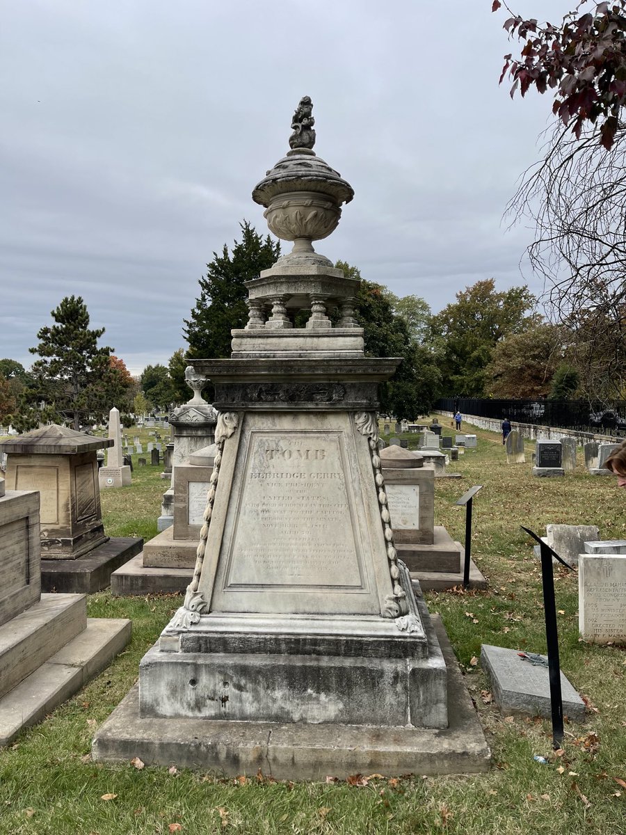 Just two weeks until midterm elections, took a walk through ⁦#DC’s ⁦@CongCemetery⁩ and located the tomb of Elbridge Gerry — as in #gerrymandering. Great time of the year to explore this historic place. Take ⁦<a href="/wmata/">Metro Forward</a>⁩ to #PotomacAvenue stop. Easy walk.