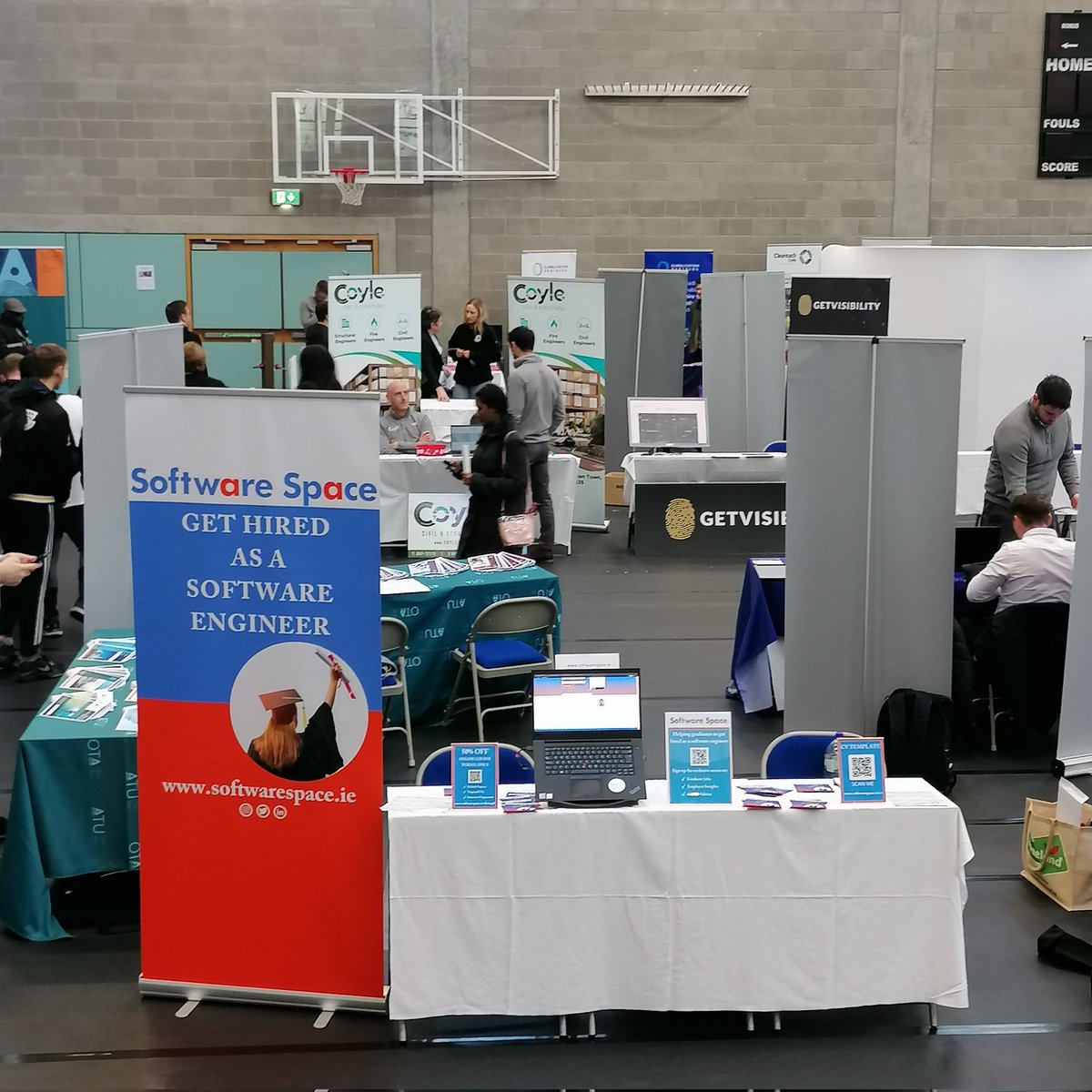 SoftwareSpaceIE's tweet image. Software Space is at @ATUDonegal_ Careers Fair today! Helping graduates to get hired as software engineers #atu #career #donegal @atu_ie