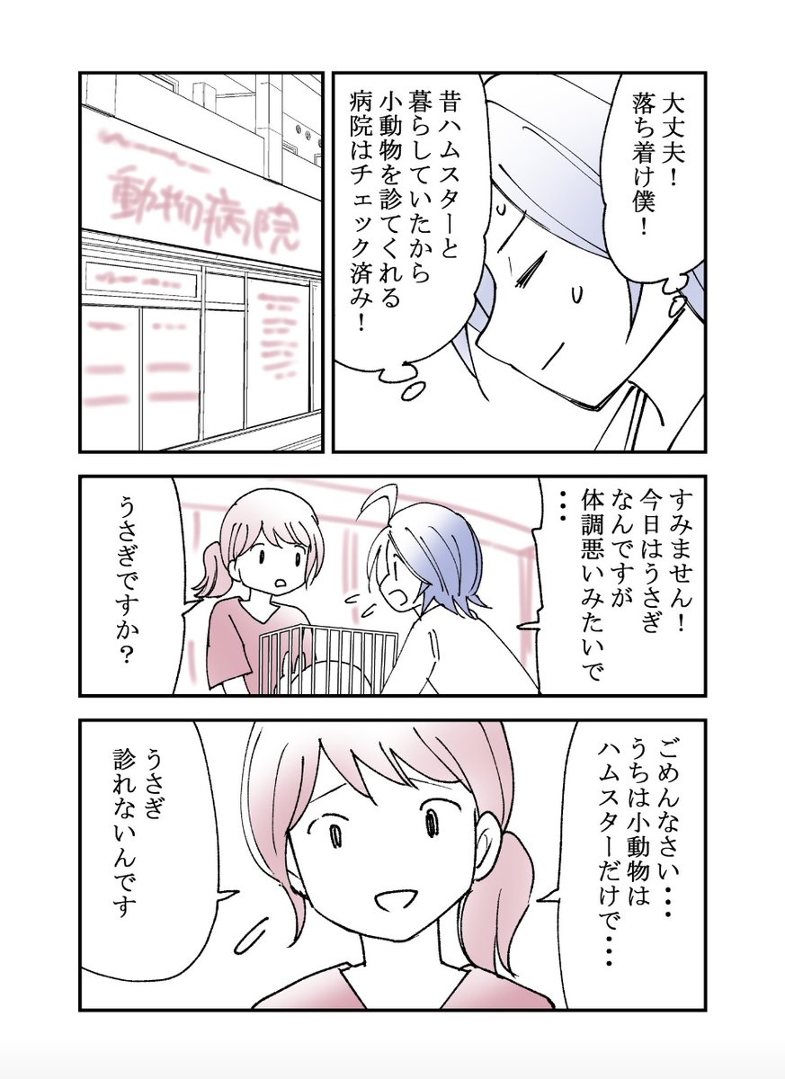 うさぎを飼う前に知ってほしい話⑤(1/2)   うさぎと病院
 #漫画がよめるハッシュタグ 
 #うさぎ  #兎年 