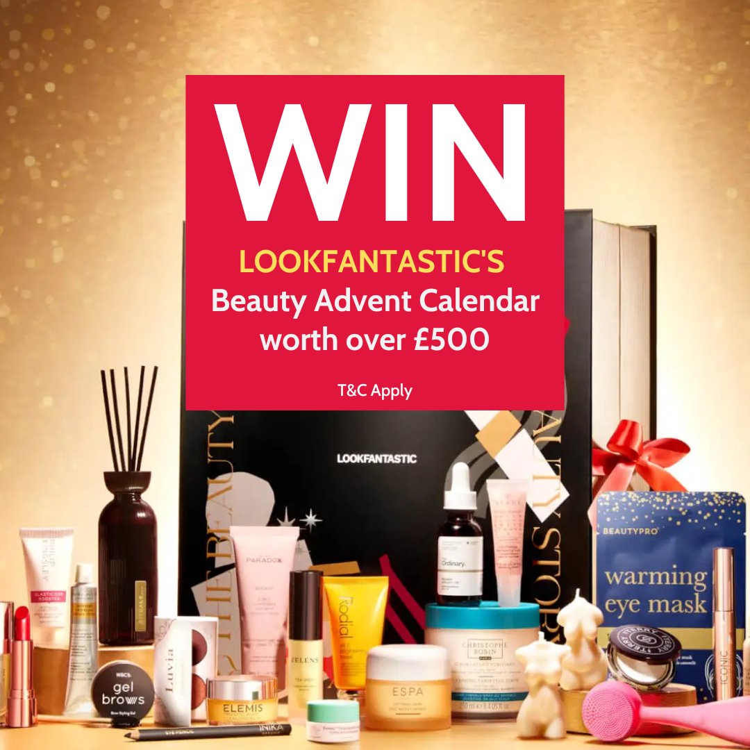 WIN Lookfantastic’s Beauty Advent Calendar 2022 worth over £500 😍

Enter:
👉 Follow <a href="/MyVoucherCodes/">MyVoucherCodes</a> &amp; <a href="/lookfantastic/">LOOKFANTASTIC</a>
👉 RT post
👉 Tag someone

Unlimited entries 
T&amp;Cs ow.ly/zvVO50LhmFl
Closes 31st Oct 11:59pm
#lookfantastic #adventcalendar #christmas #giveaway