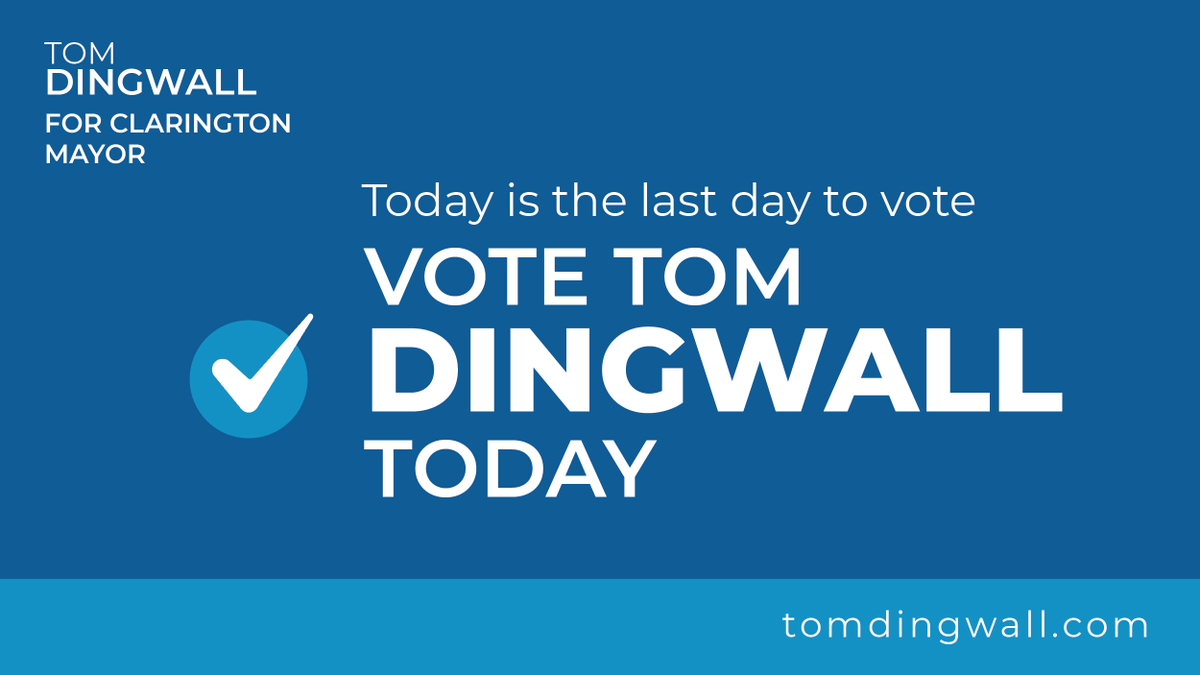 Dingwall_Tom's tweet photo. 🚨 LAST ELECTION DAY 🚨

Remember to vote Tom Dingwall to secure a municipal government that will work for you. 

For more information on how to vote, please click here: https://t.co/YhchpSCPrt 

To learn more about me, visit: https://t.co/O61e9v4fE2 https://t.co/O91IId4Gk7