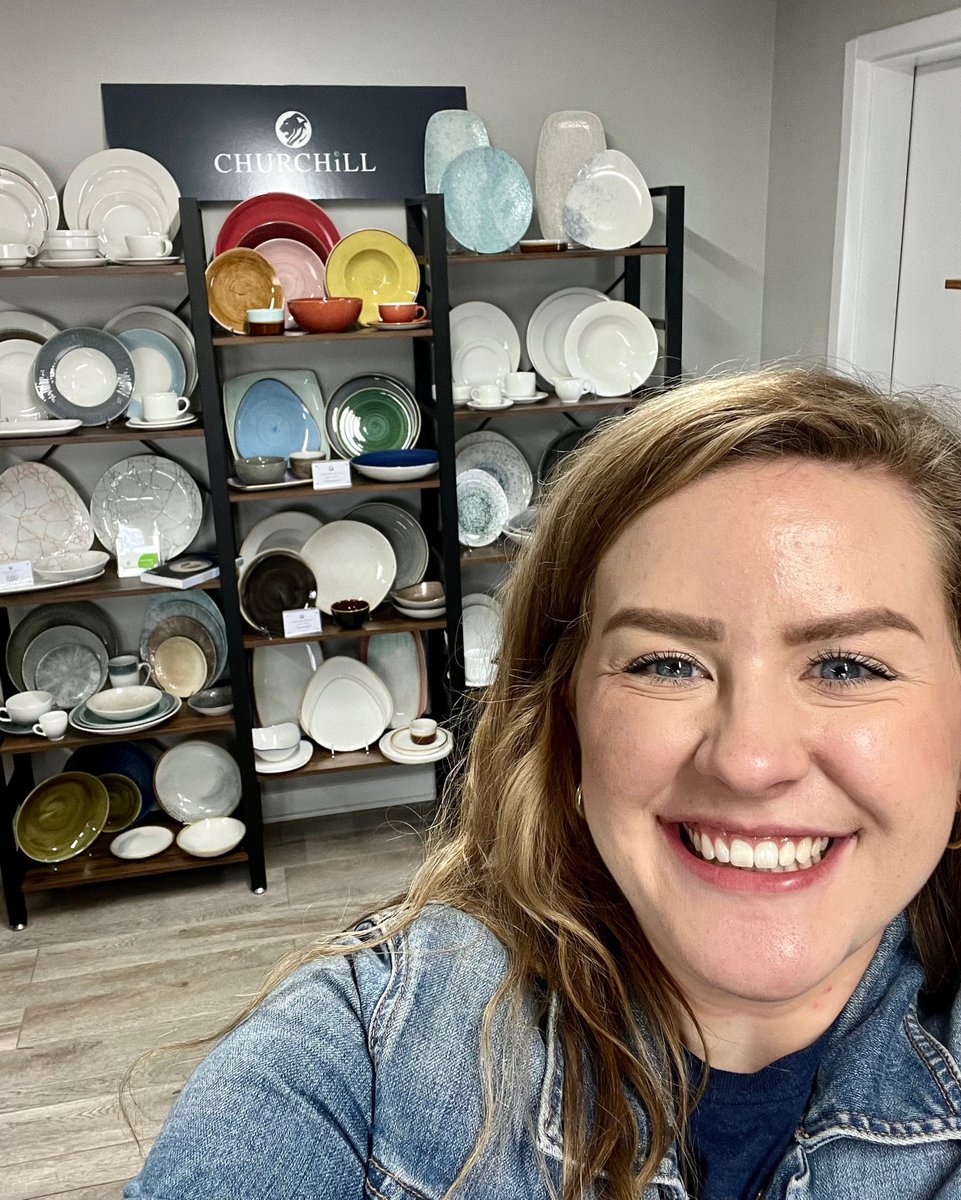greenwald_sales's tweet photo. The showroom got a facelift with a brand new display for @churchill1795! Swing by the showroom, and Kate will get you a coffee and talk all things plates!

#tabletopmatters #greatbritishplates #churchillwhatsnew #tabletopinspiration #foodpresentation #theartofplating #weareMAFSI https://t.co/QG8F43myH5