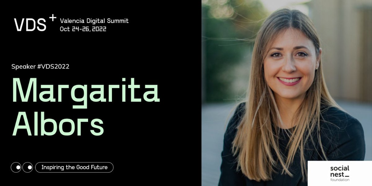 Our president <a href="/malbors/">Margarita Albors</a> will participate tomorrow in #VDS2022, the tech event of reference in #Valencia organised by <a href="/Startup_VLC/">Startup Valencia</a>🙌

Find out more about how <a href="/socialnest_org/">Social Nest Foundation | Making impact grow</a> is Inspiring the Good Future at Valencia Digital Summit👀

See you there!👉my.mtr.cool/hjjfhsejvu