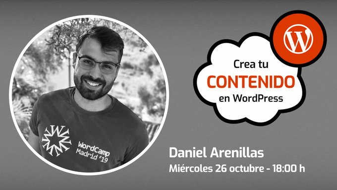 El miércoles tenemos a <a href="/DanielArenillas/">Daniel Arenillas | Desarrollador Web ☕️</a>, desarrollador WordPress, en los webinars de <a href="/piensasolutions/">piensasolutions.com</a>. Explicará cómo crear nuevo contenido en nuestra web utilizando el editor de bloques. Una oportunidad para aprender desde cero y bien. Apúntate gratis: register.gotowebinar.com/register/37329…