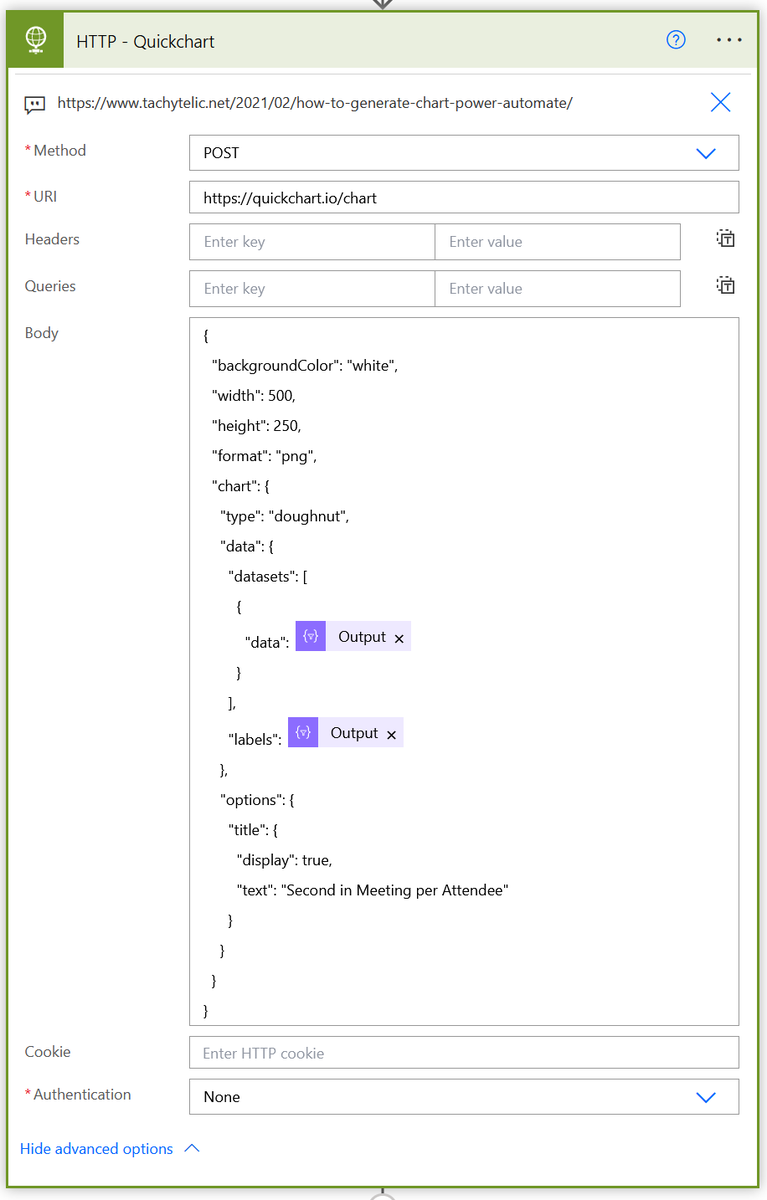 expiscornovus's tweet photo. 📢 New blog: Share attendance after online meeting 🗓️ via a #PowerAutomate flow, https://t.co/tE2Ceau3Qt

Steps
✅ Retrieve onlineMeetingId #GraphAPI
✅ Retrieve AttendanceRecords #GraphAPI
✅ Share via Send an Email (v2)

Added bonus
✅ Present it in a Doughnut 🍩 chart https://t.co/1yYtrSs3Ld