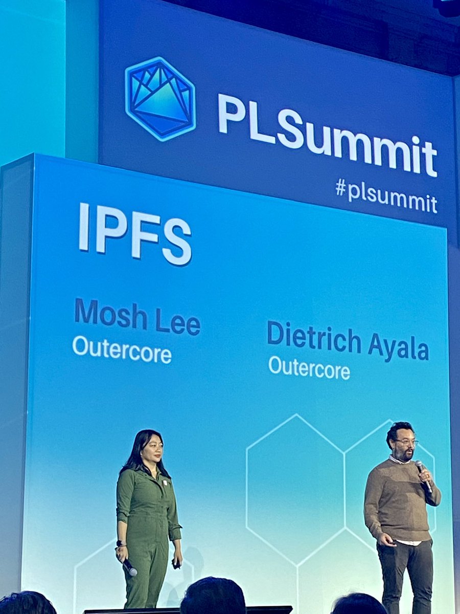 HammerToe's tweet image. From the #outercore team at @protocollabs we have @mishmosh and @dietrich talking about @ipfs and teasing an upcoming announcement at IPFS Camp