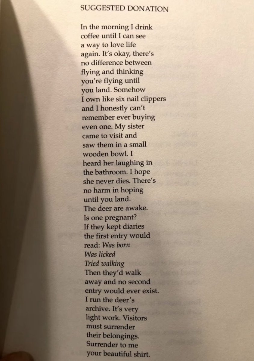 Still drinking coffee in the morning, still loving this poem by Heather Christle.