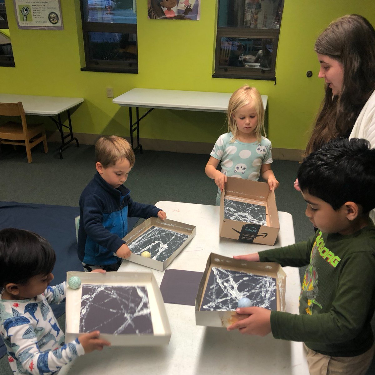 WestboroughLib's tweet photo. So much fun reading spider stories and making spider webs using golf balls and paint at Jammies and Jams, Thursdays 6 to 6:30!
#Storytime #Story #Stories #Storytelling #WestboroughPublicLibrary #LibrariesRock #KidsBooks #KidsPrograms https://t.co/RED8539RDT