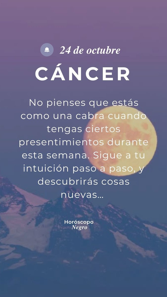 cancer_hn's tweet photo. El horóscopo diario del 24 de octubre para #Cáncer ♋️🔮 #horoscoponegro #horoscopodiario https://t.co/uUq1eBLMLL