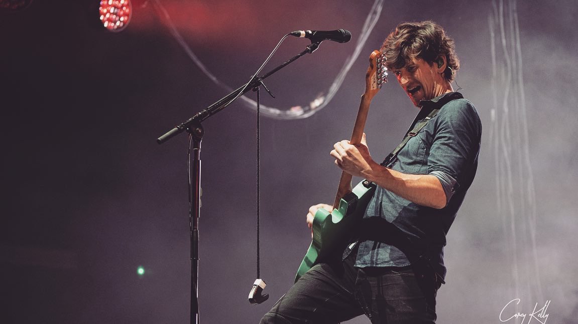 CoreyKelly76's tweet photo. Some great news from the boys of @ourladypeace today!  They’re hitting the road with @smashingpumpkins this week in #Toronto #Montreal &amp; #QuebecCity.  I Captured these of the band back in #2019 on the #summersaulttour stop in Toronto!  #OurLadyPeace #CanadianMade #Clumsy https://t.co/EYPubei0A8