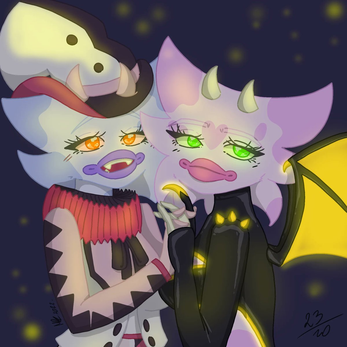 Drawing_bee_'s tweet photo. 23 and 24 Day of #dressuptober from @Inkhandprint
.
#dressuptober2022 #occhallange #designchallange #characterdesign #digitalart #ibispaintx #ibispaint #ibispaintart #challange #challangeaccepted #artchallange  #PoppyPlaytime #PoppyPlaytimechapter2 https://t.co/D9pwhpauYO
