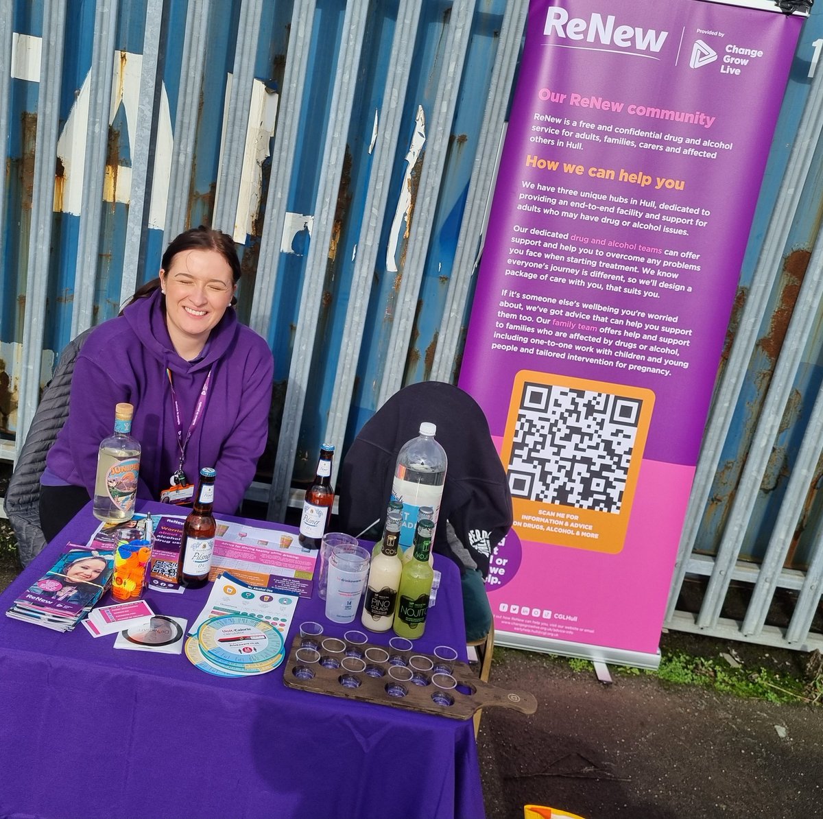 believeXpeople's tweet photo. With the sun in our eyes, we're happy to be at the @HULLCVS 40th Anniversary funday today at Jonny Whitely Park!

We'll be giving out samples of Nojito and Pino Colada drinks to promote safer drinking and non-alcohol alternatives! https://t.co/SZ37oTAxhQ