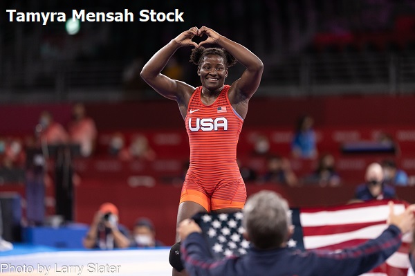 On October 24, 2018, @USAWrestling's @AdelineGray wins a gold medal and @MensahTamStock wins a bronze medal at the Women’s World Championships VISIT to see Adeline's shoes from the 2016 Olympics and one of her singlets.