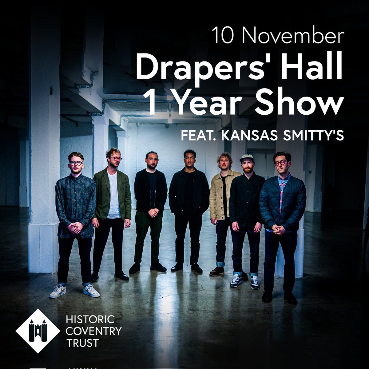 Announcement 🏁 - I'll be supporting @KansasSmittys at @drapershallcov 10th November for #drapershall 1 year anniversary. Very excited to finally play the venue and be a part of something special ... Tickets here 🎟️ @HistCovTrust historiccoventrytrust.org.uk/whats-on/anniv…