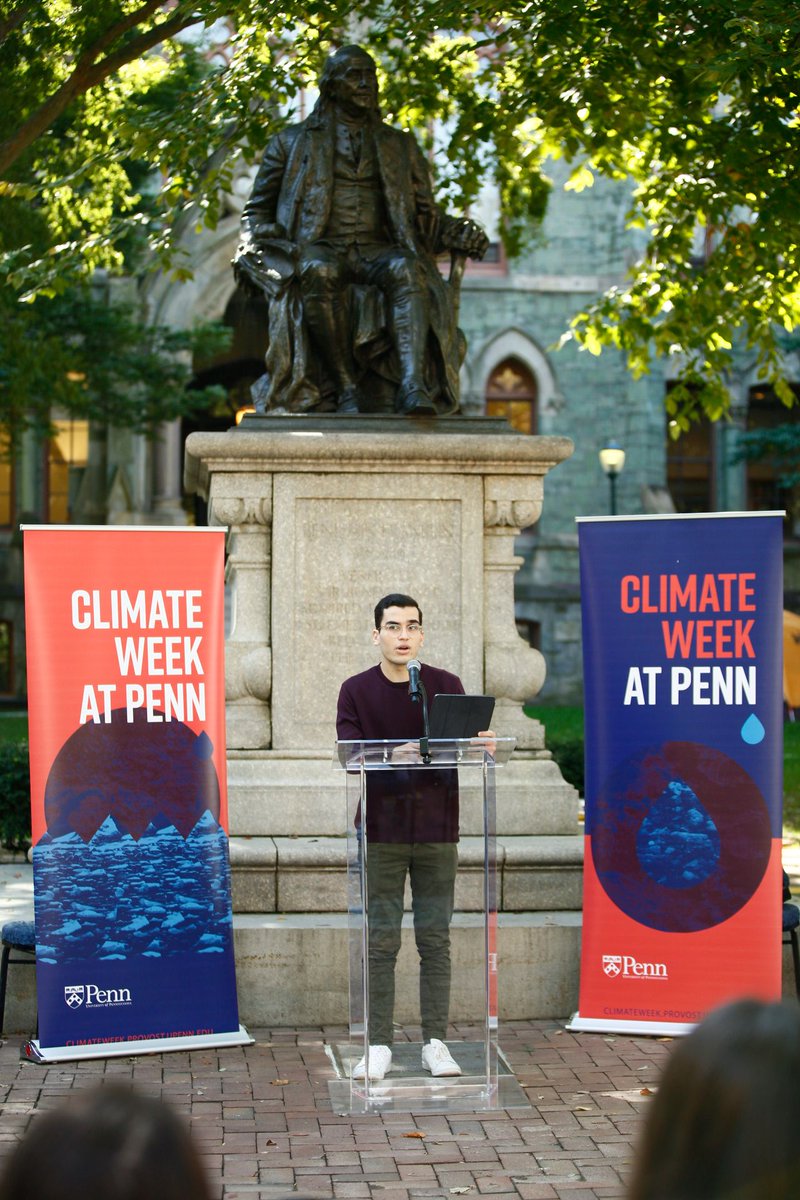 We are so proud of CSSM undergraduate, Sean Deresh, who was chosen as a student lecturer for Penn's Climate Week, sharing his experiences growing up in Puerto Rico and the importance of reversing climate change. Great work!