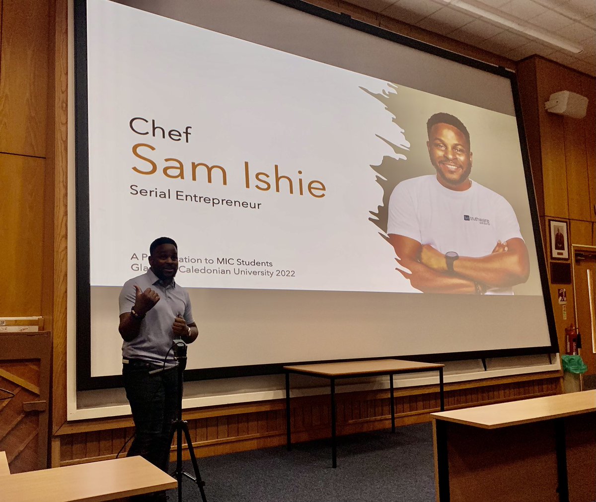 Dr Julie Roberts (@drt_learn) on Twitter photo Feeling fully inspired by the incredible Samuel Ishie, recent GCU MBA graduate and successful serial entrepreneur, who delivered an impactful guest lecture to Business Management UGs today, who knew innovating was like cooking? Thank you Sam! <a href="/GCU_GSBS/">Glasgow Caledonian University GSBS</a> Feeling fully inspired by the incredible Samuel Ishie, recent GCU MBA graduate and successful serial entrepreneur, who delivered an impactful guest lecture to Business Management UGs today, who knew innovating was like cooking? Thank you Sam! <a href="/GCU_GSBS/">Glasgow Caledonian University GSBS</a>