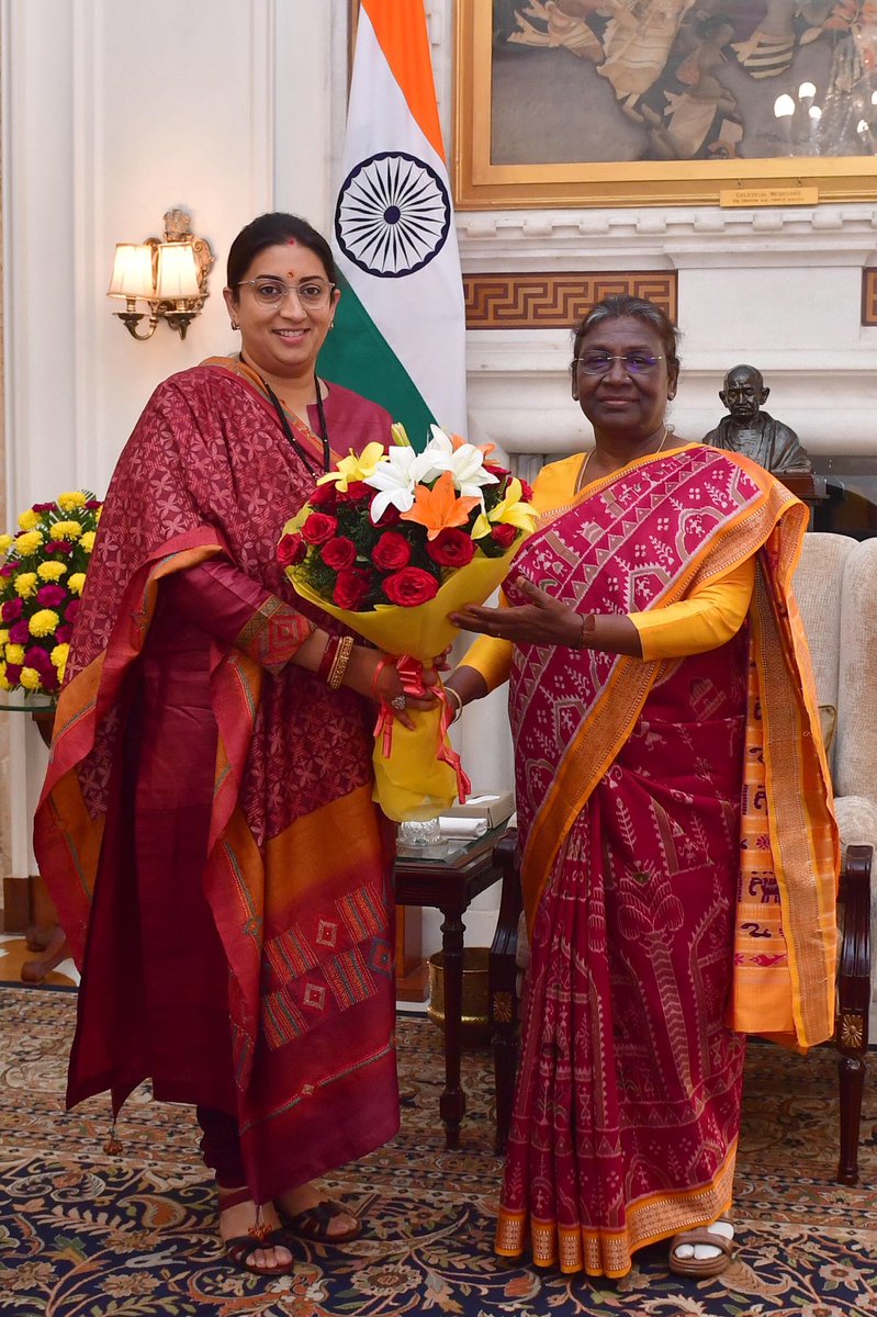 President Of India On Twitter Smt Smriti Zubin Irani Union Minister president-of-india-on-twitter-smt-smriti-zubin-irani-union-minister