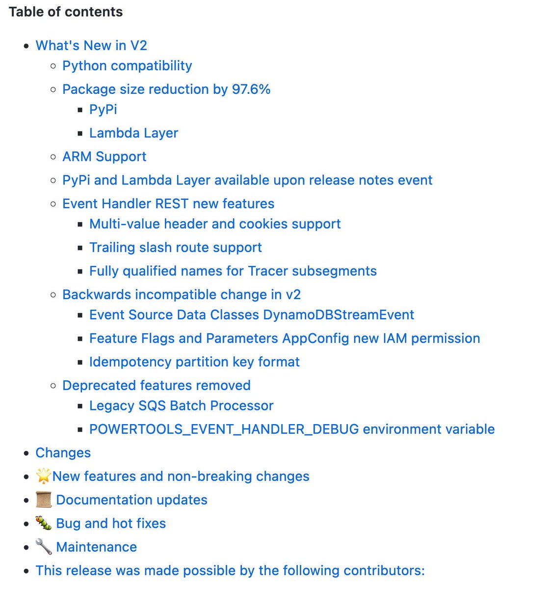 heitor_lessa's tweet photo. Lambda Powertools for Python V2 is now out 🌟

- 🤩 97.6% package size reduction for PyPi
- 🤩 80% Lambda Layer reduction
- 🔥 Parser +30-50% speed on Layer (Cython)
- 🔥 ARM64 Support
- 🤗 Upgrade guide

🙏 @rubenfonseca @LeoCDamascena + community

https://t.co/DhuDGNlqLr https://t.co/UACJ85GSsR