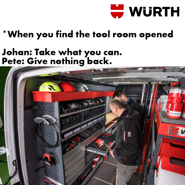 Wurth_SA's tweet photo. If you could only take one tool, which tool would you take?

#wurth #wurthsouthafrica #wurthmemes #mondaymeme #toolmemes #bestmemes #funnymemes #tradesmanmeme #handymanmeme #tradiememe #mechanicmeme https://t.co/NpYacmVIEk