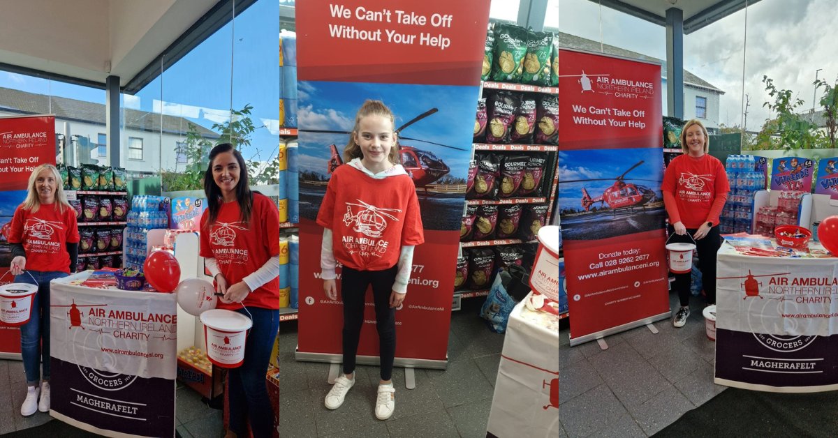 Colloide's tweet photo. A big thank you to JC Stewart Grocers for letting us hold a collection for @AirAmbulanceNI on Friday 14th October and to our wonderful #TeamColloide volunteers, Victoria, Aimee, Elaine, Joanne, Lynda and Grace. ๐ฅฐ
We are pleased to announce that over ยฃ700 was donated. ๐ https://t.co/dEc6AzrcwI