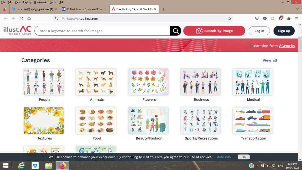 لمصممي : الـ موشن جرافيك والسوشيال ميديا والانيميشن
,, الموقع (( المجاني )) en.ac-illust.com

لتحميل فكتور وشخصيات بمشاهد كاملة والتعديل عليها بالاليستريتور🤓