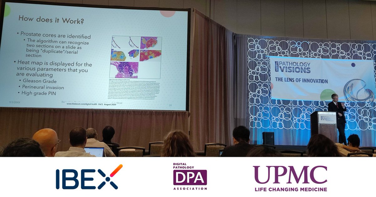 IbexMedAx's tweet photo. Leadership in action at #PathVisions22! Dr. Douglas Hartman and @UPMC are setting the new standard for cancer diagnosis by using Ibex's #AI-powered decision support technology that empowers pathologists and improves patient care. @dpatweet #digitalpathology #pathology https://t.co/mGOmL6lYVC