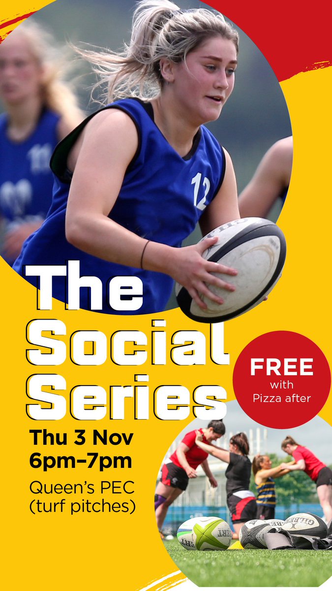 Class opportunity for 18-24yo gals! 
Fun rugby, with your mates, Also, free pizza 👀👀 

<a href="/UlsterBranch/">Rugby in Ulster</a> <a href="/QueensSport/">@queenssport</a>
<a href="/UlsterUniSport/">Ulster Uni Sport</a> <a href="/BelfastMetRugby/">Belfast Met Rugby Academy</a>
<a href="/CookeRFCWomen/">Cooke RFC Women</a> <a href="/QuinsWRFC/">BelfastHarlequinsWomen</a>
<a href="/HinchRFC/">Ballynahinch RFC</a> <a href="/ballymenarfc/">Ballymena Rugby Club</a>

#wrugby 
More info here and sign up link...
ulster.rugby/thesocialseries