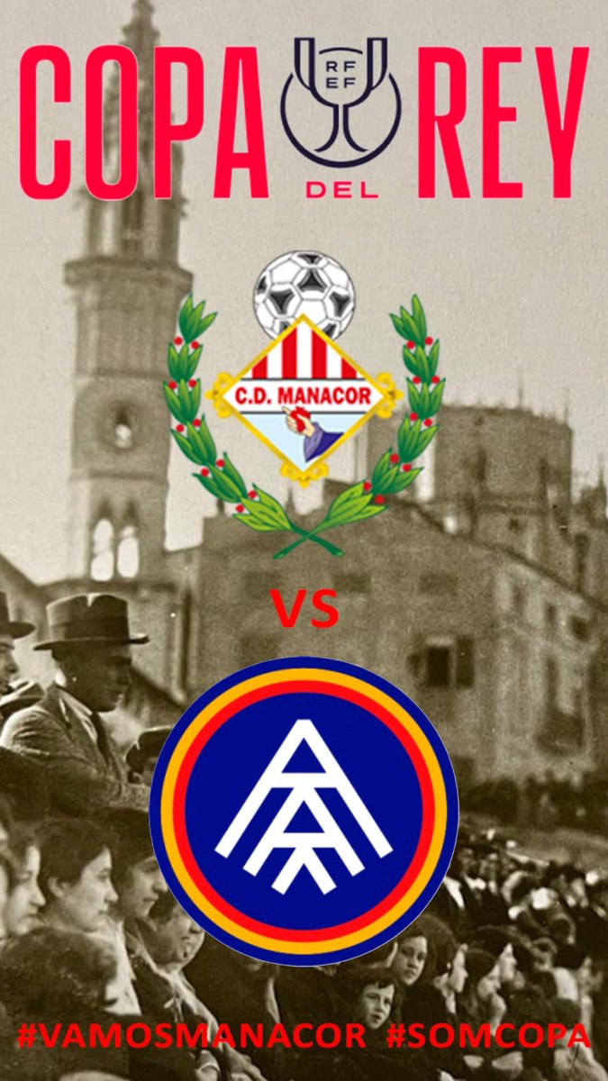 cemanacor's tweet photo. Ja tenim rival per la primera eliminatòria del la Copa del Rei 👑

@fcandorra vos esperam en unes setmanes per Manacor 👋 i a tu també, president @3gerardpique ‼️

#VamosManacor #SomCentenari #OrgullManacori #SomCopa #CopaDelRey #LaCopaMola https://t.co/XpWl3AOTL5