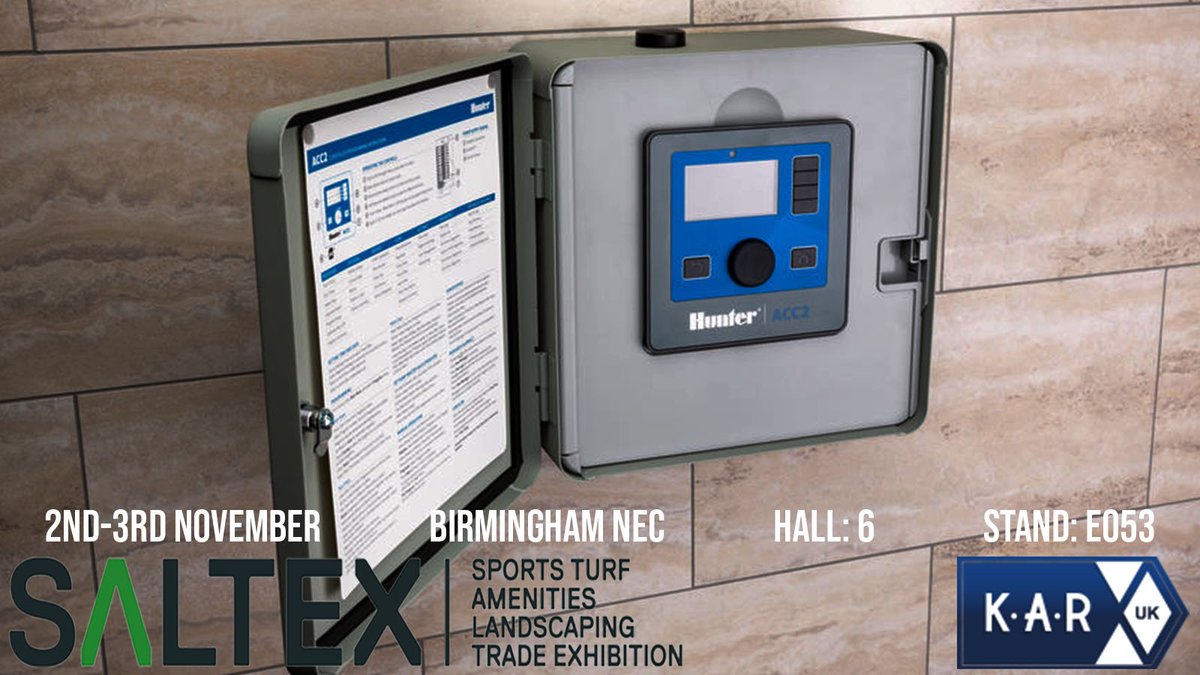 KARUK_LTD's tweet photo. 💧@Hunter_Ind ACC2 Controller💧

✅Powerful
✅Intelligent
✅Flexible

#ACC2 delivers advanced water management to meet the demands of large-scale projects, whilst being compatible with #Centralus allowing flexible, remote management from your mobile.

See the ACC2 at @GMA_SALTEX https://t.co/ijomTOn33B