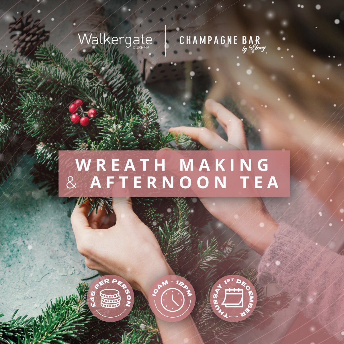 Walkergate - Drink. Dine. Socialise. (@EnjoyWalkergate) on Twitter photo 2022-10-24 12:02:48 Christmas is the time to fill our homes with all the magic and cheer of the season. As the festive season beckons, treat yourself to afternoon tea and a creative day @EbonyChampagne_ at @EnjoyWalkergate! ๐๐ฅ ๐๐ป bit.ly/WreathMaking_aโฆ #DurhamCity #CountyDurham Christmas is the time to fill our homes with all the magic and cheer of the season. As the festive season beckons, treat yourself to afternoon tea and a creative day @EbonyChampagne_ at @EnjoyWalkergate! ๐๐ฅ ๐๐ป bit.ly/WreathMaking_aโฆ #DurhamCity #CountyDurham