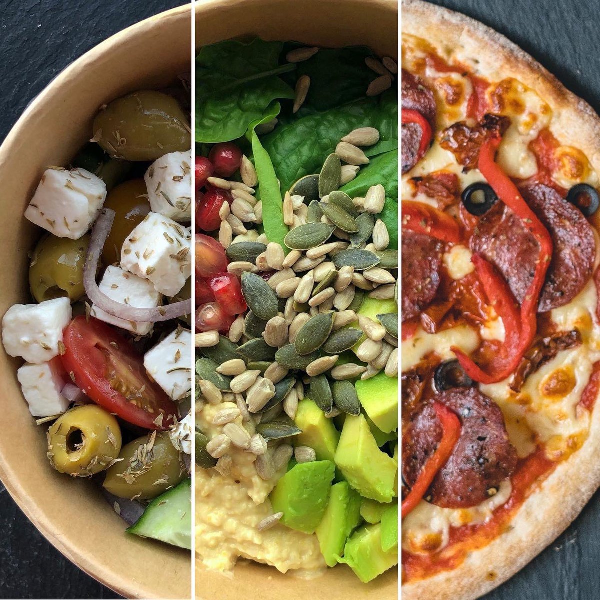 Birtellis's tweet photo. As easy as 1️⃣ 2️⃣ 3️⃣

1️⃣🥗🍕 1 Salad &amp; 1 Pizza £15.99

2️⃣🥗🥗🍕 2 Salads &amp; 1 Pizza £20.99

3️⃣🥗🥗🍕🍕 2 Salads &amp; 2 Pizzas £26.99

Available on Monday &amp; Tuesday from store for delivery or collection.

#mondaymotivation #salad #pizza #eatwell #goodfood #honestfood #naturalfood https://t.co/4x3nxy0gzg