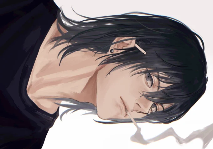 something about long haired aki 