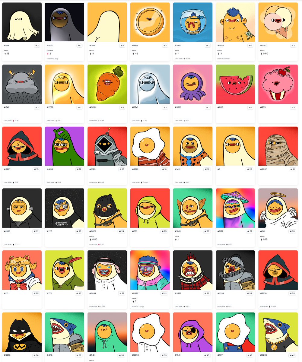 Look at all these beauties (not mine, but I have some other great ones). 😍
Do you see the Fred Flintstone variant or rather Wagmistone?  😄
<a href="/wagmisnft/">WAGMIs</a>