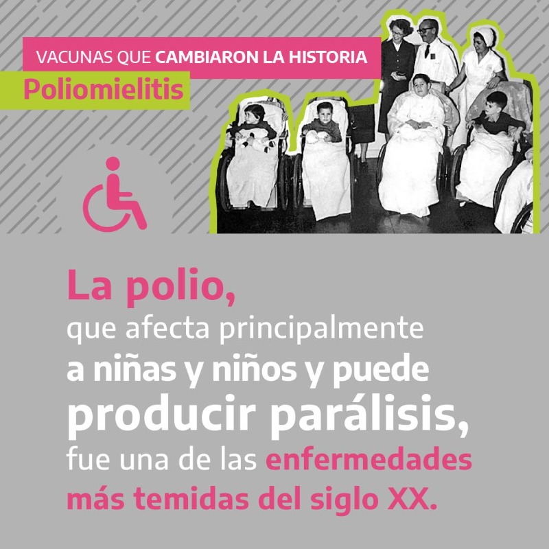 MinSalud_Ar's tweet photo. Desde 1984 no hay casos de Poliomielitis en Argentina 🇦🇷💪🏼
 
Hasta el 13 de noviembre todas las niñas y niños de 13 meses a 4 años inclusive deben recibir las dosis adicionales de la Campaña Nacional de Vacunación.
 
¡Acercate a cualquier vacunatorio sin orden médica!