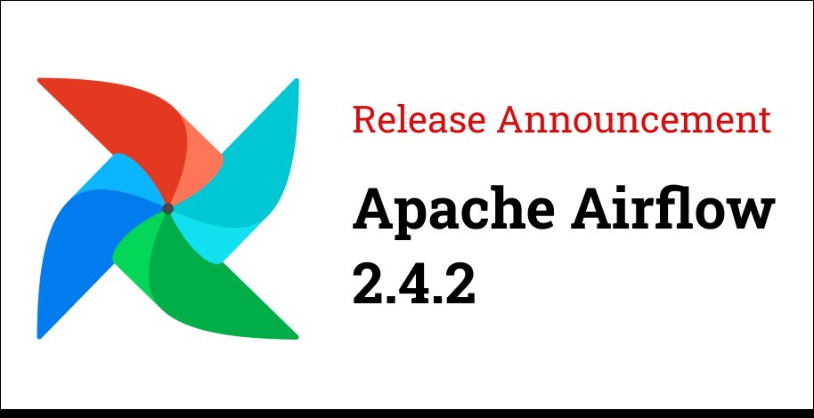 We've just released Apache Airflow 2.4.2 🎉 📦 PyPI: pypi.org/project/apache… 📚 Docs: airflow.apache.org/docs/apache-ai… 🛠 Release Notes: airflow.apache.org/docs/apache-ai… 🐳 Docker Image: 'docker pull apache/airflow:2.4.2' Thanks to all the contributors who made this possible.