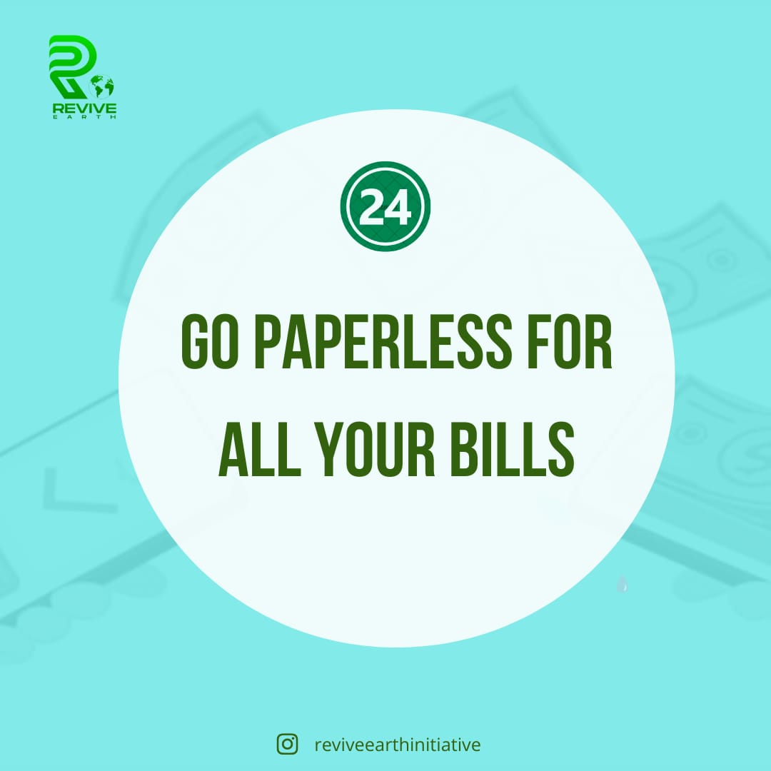 ReviveEarth_'s tweet photo. 𝗗𝗮𝘆 𝟮𝟰
Paper bills accumulate once they have been issued and become redundant. 

With electronic bills and receipts, you do not have to worry about causing a litter and contributing to waste. 

You save trees, you save the Earth every time you opt for an electronic bill https://t.co/PGbel4j7jo