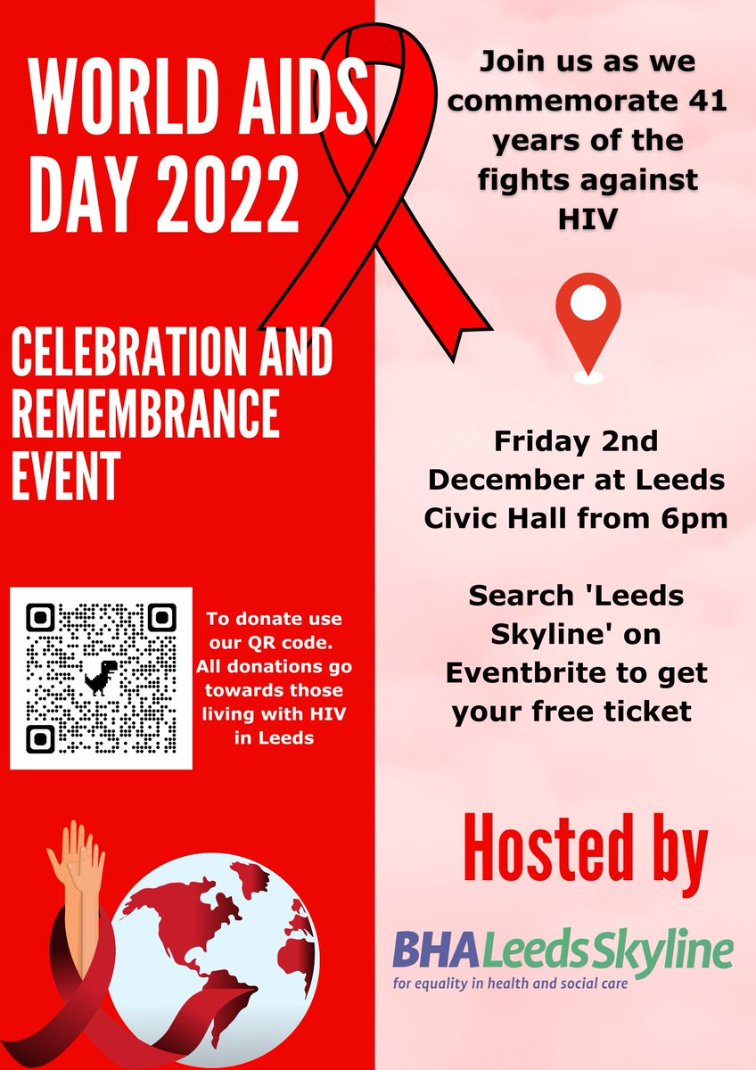 Leeds Refugee Forum ๐งก (@leedsrf) on Twitter photo We would like to share this event hosted by our friends at <a href="/BHALeedsSkyline/">BHA Leeds Skyline</a> commemorating 41 years of the fight against HIV/AIDSย #worldaidsdayย #worldaidsday2022 We would like to share this event hosted by our friends at <a href="/BHALeedsSkyline/">BHA Leeds Skyline</a> commemorating 41 years of the fight against HIV/AIDSย #worldaidsdayย #worldaidsday2022