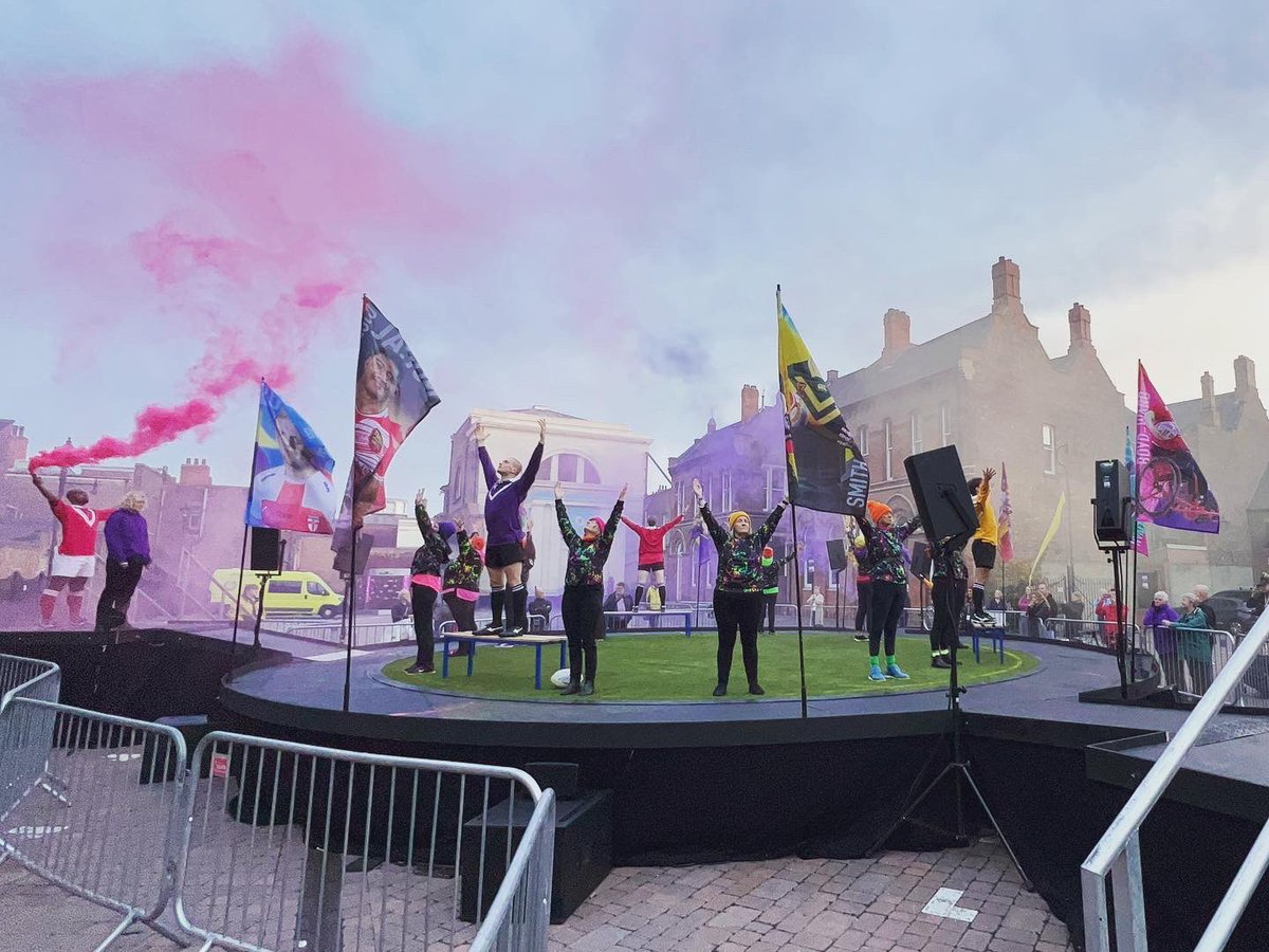 Sean_Alton's tweet photo. Last week provided ASM services for @Pinwheelltd as The Rugby World Cup came to Hull. 3 shows in the city centre did shout out that ‘This Is Us’. Working with production teams, dance company @SouthpawCompany &amp; 90 community cast members.

Lots of smoke, love &amp; lots of Rugby balls! https://t.co/iXudckVqXv