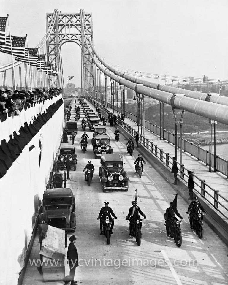 TODAY IN HISTORY 10-24-22 New York Governor FDR dedicated the George Washington Bridge over the Hudson River. 1931 #TodayInHistory #GeorgeWashingtonBridge #NewYork #GovenorFrankinDRoosevelt #FranklinDelanoRoosevelt #Roosevelt #FDR #HudsonRiver