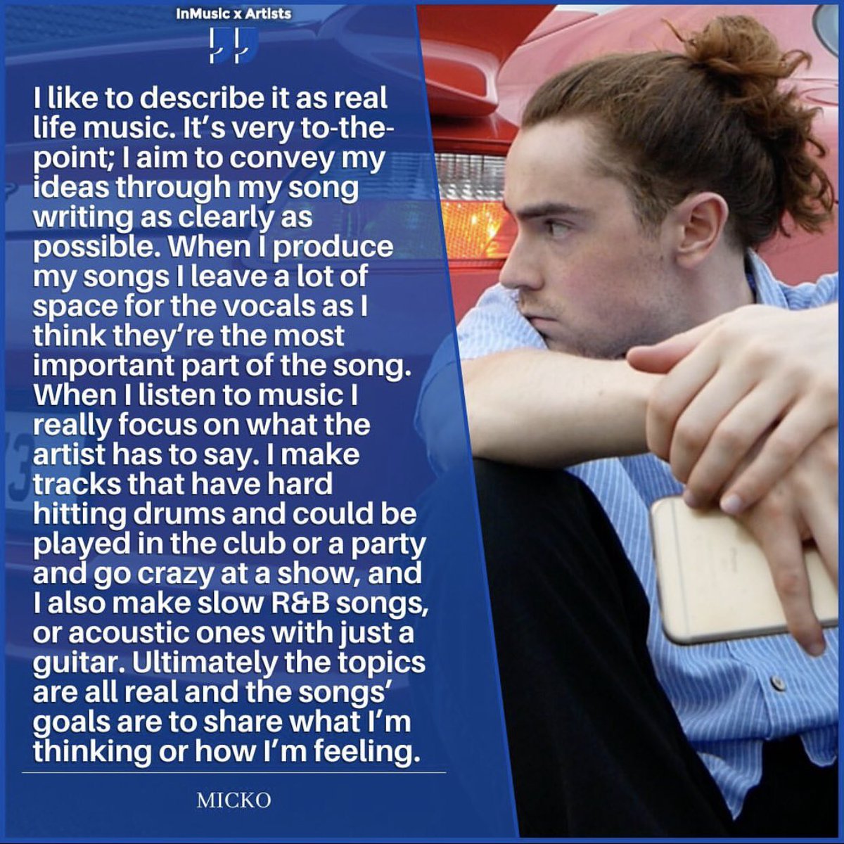 its_micko's tweet photo. Did an interview with @_inmusic_ recently about my music in general and my new song On The Low, check it out 🕺 (Part 1/2)
#rap #music #rappper #hiphop #musicvideo #interview https://t.co/iR6dqmBRuK