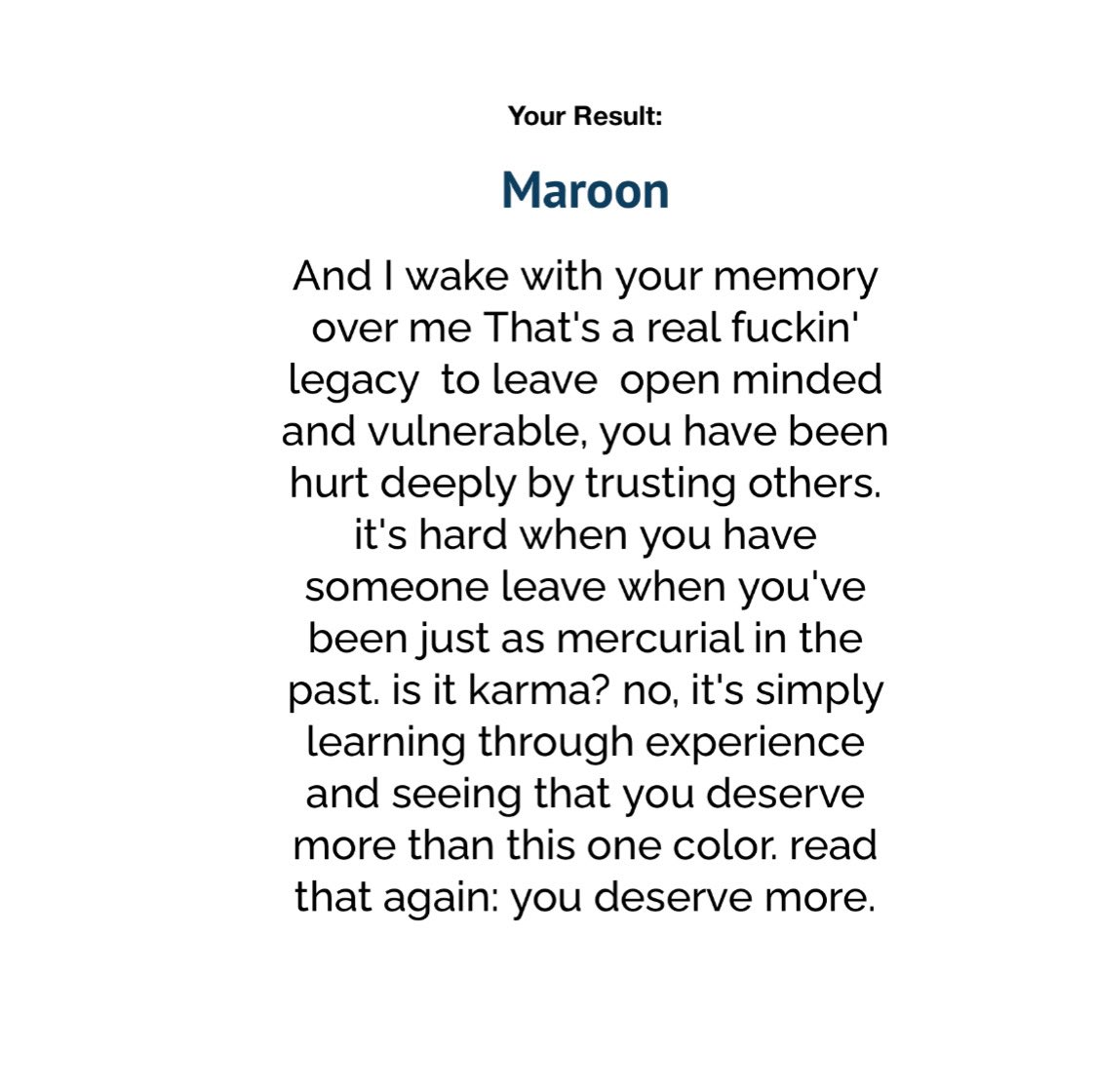 I wouldn't say that it's accurate but I'm glad that I got my favorite song from the album. 😂