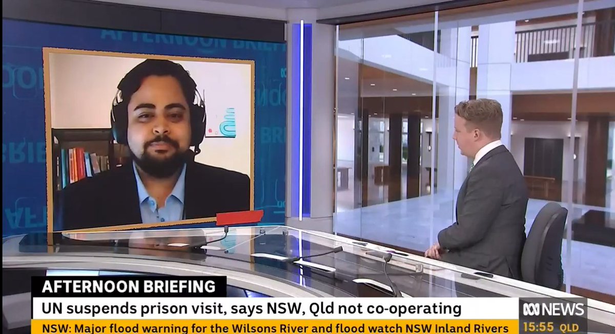 My first live television interview today! How others make it look so easy is beyond me! The last segment of Afternoon Briefing with @mattdornan today talking about the SPT visit suspension. iview.abc.net.au/show/afternoon…