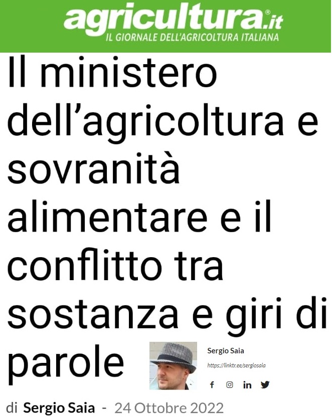 sergiosaia's tweet photo. Le mie riflessioni sul #ministero dell’#agricoltura e #sovranità #alimentare, il significato del termine e come aumentarla su @agricolturaIT sperando @FrancescoLollo1 possa accoglierle positivamente

https://t.co/AG2D6Y0yN1

#sostenibilità #ambiente #sicurezzaalimentare #Fdi https://t.co/BK4vKim6Bn