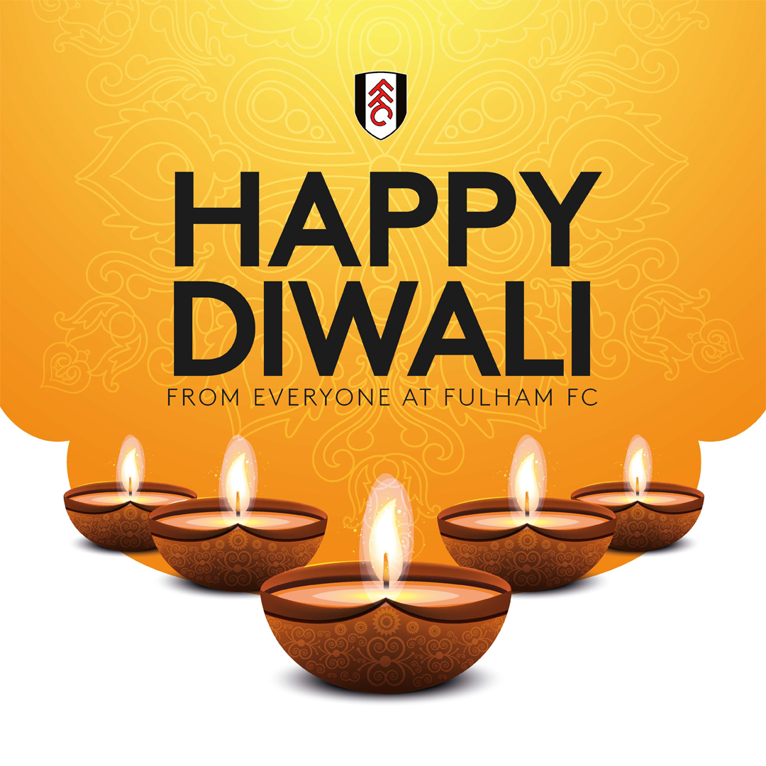FulhamFC's tweet photo. Wishing all those celebrating today a very #HappyDiwali!

#FFC https://t.co/mbko5h5Whq