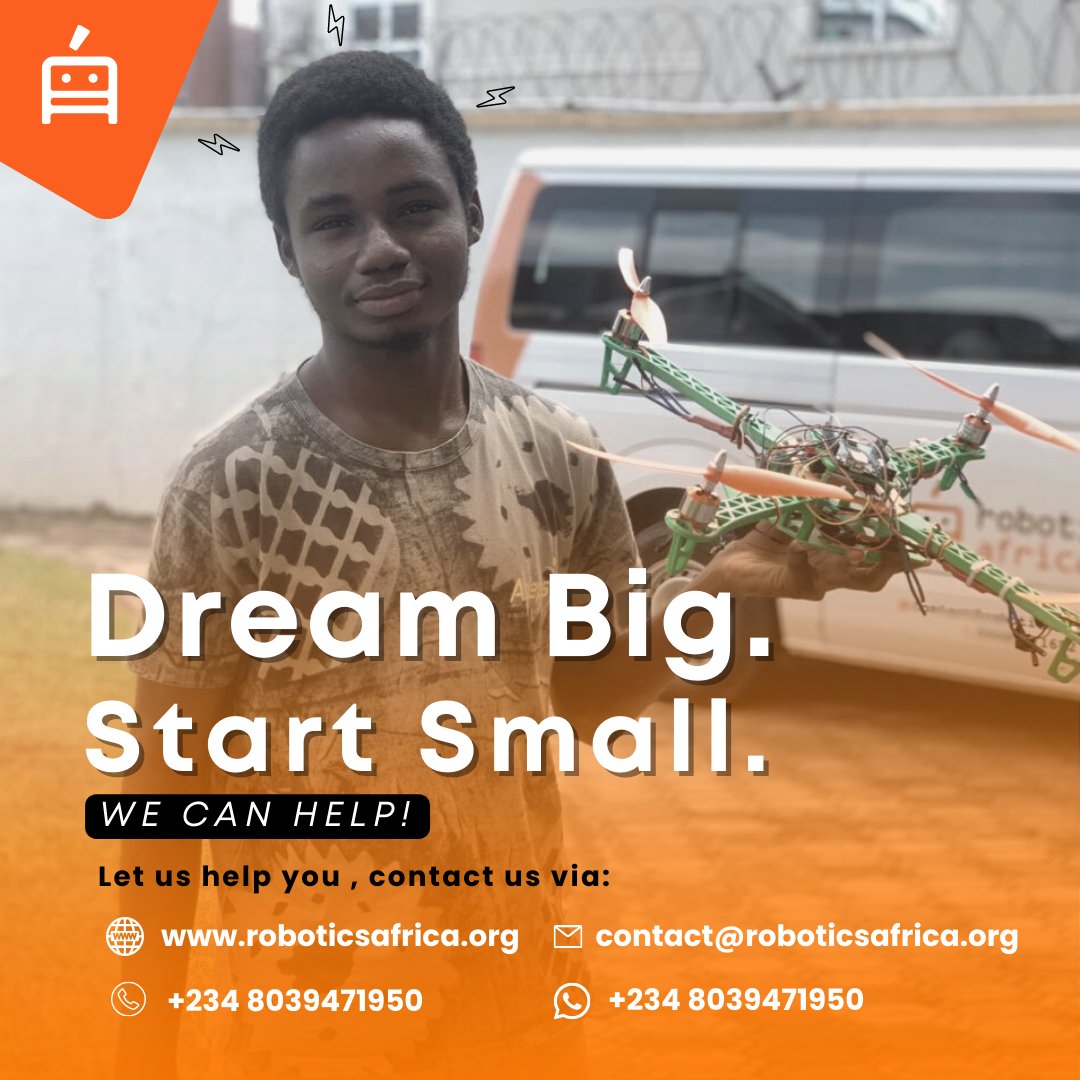 _Roboticsafrica's tweet photo. Maya Angelou says: "You can only become great at that thing you’re willing to sacrifice for."
Are you willing to sacrifice for your dreams?
Here at Robotics Africa, we support individuals achieve the craziest innovation in Tech.

#robotics4all #roboticsafrica https://t.co/p0F2cS0GXP