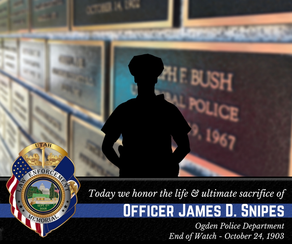 UtahsFallen's tweet photo. #OfficerJamesSnipes #UtahsFallen #ULEM #OgdenPoliceDepartment https://t.co/W1EJ3lBEJs